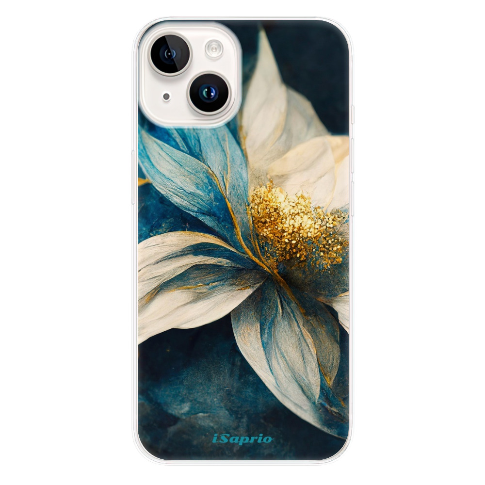 Odolné silikonové pouzdro iSaprio - Blue Petals - iPhone 15