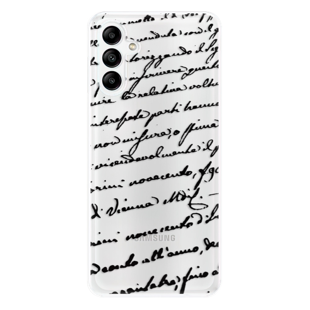 Odolné silikonové pouzdro iSaprio - Handwriting 01 - black - Samsung Galaxy A04s