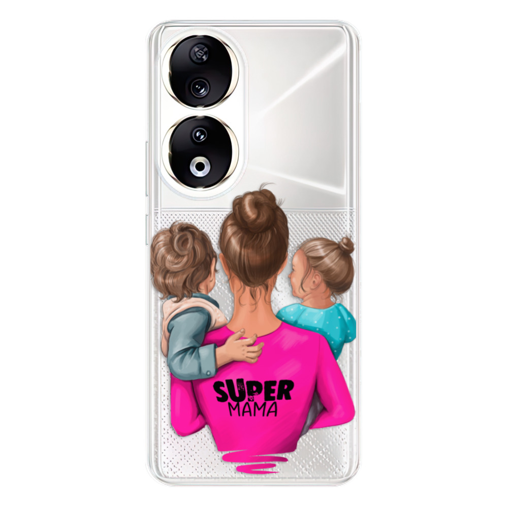 Odolné silikonové pouzdro iSaprio - Super Mama - Boy and Girl - Honor 90 5G