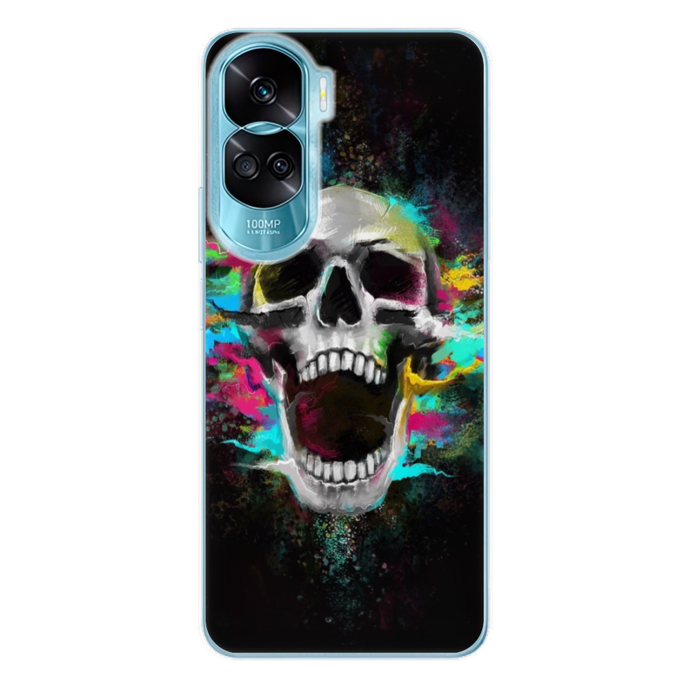 Odolné silikonové pouzdro iSaprio - Skull in Colors - Honor 90 Lite 5G