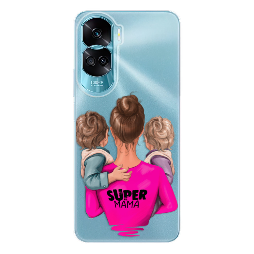Odolné silikonové pouzdro iSaprio - Super Mama - Two Boys - Honor 90 Lite 5G