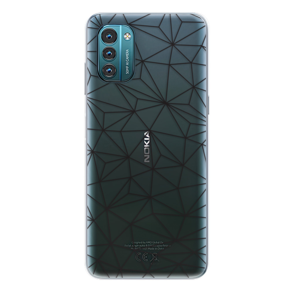 Odolné silikonové pouzdro iSaprio - Abstract Triangles 03 - black - Nokia G11 / G21