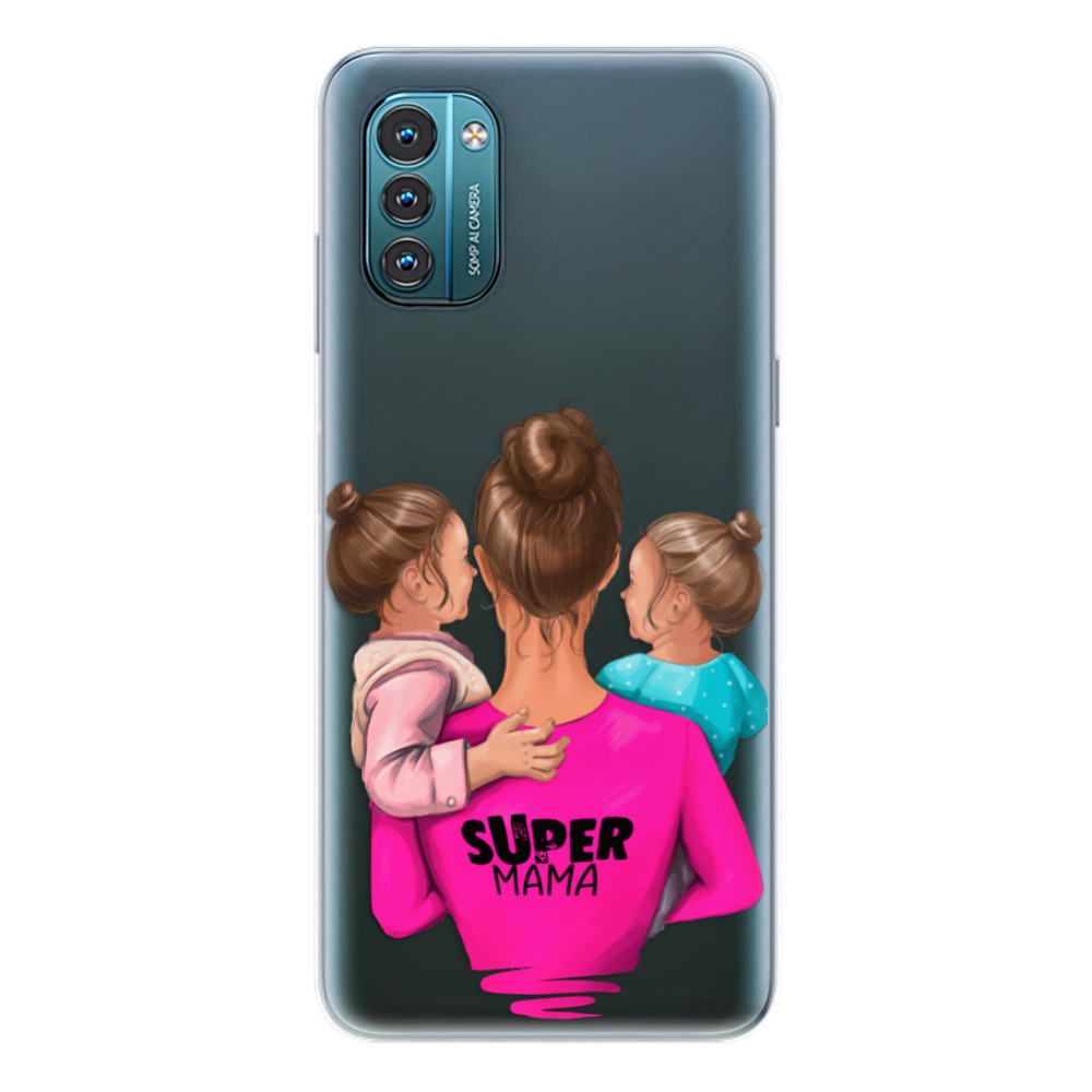 Odolné silikonové pouzdro iSaprio - Super Mama - Two Girls - Nokia G11 / G21