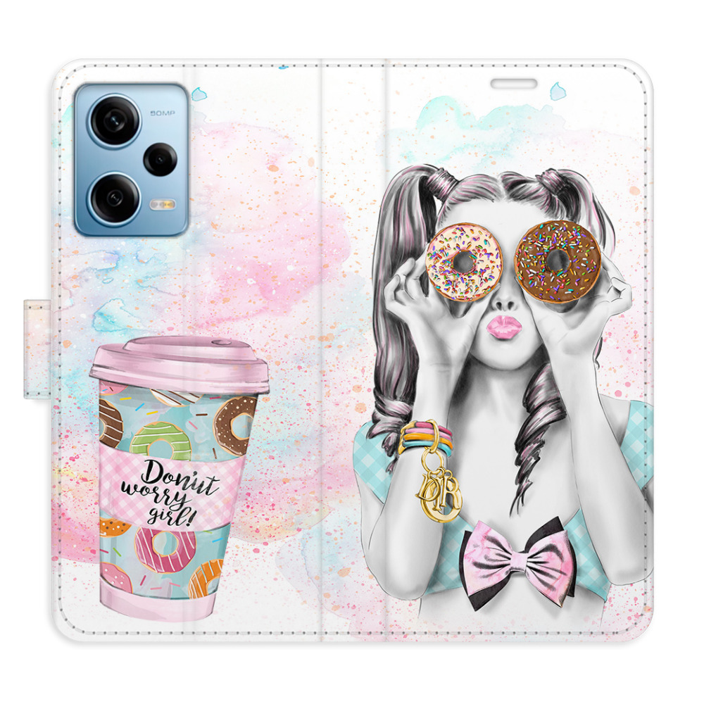 Flipové pouzdro iSaprio - Donut Worry Girl - Xiaomi Redmi Note 12 Pro 5G / Poco X5 Pro 5G