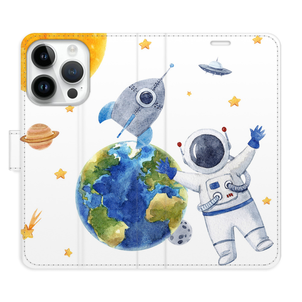 Flipové pouzdro iSaprio - Space 06 - iPhone 15 Pro