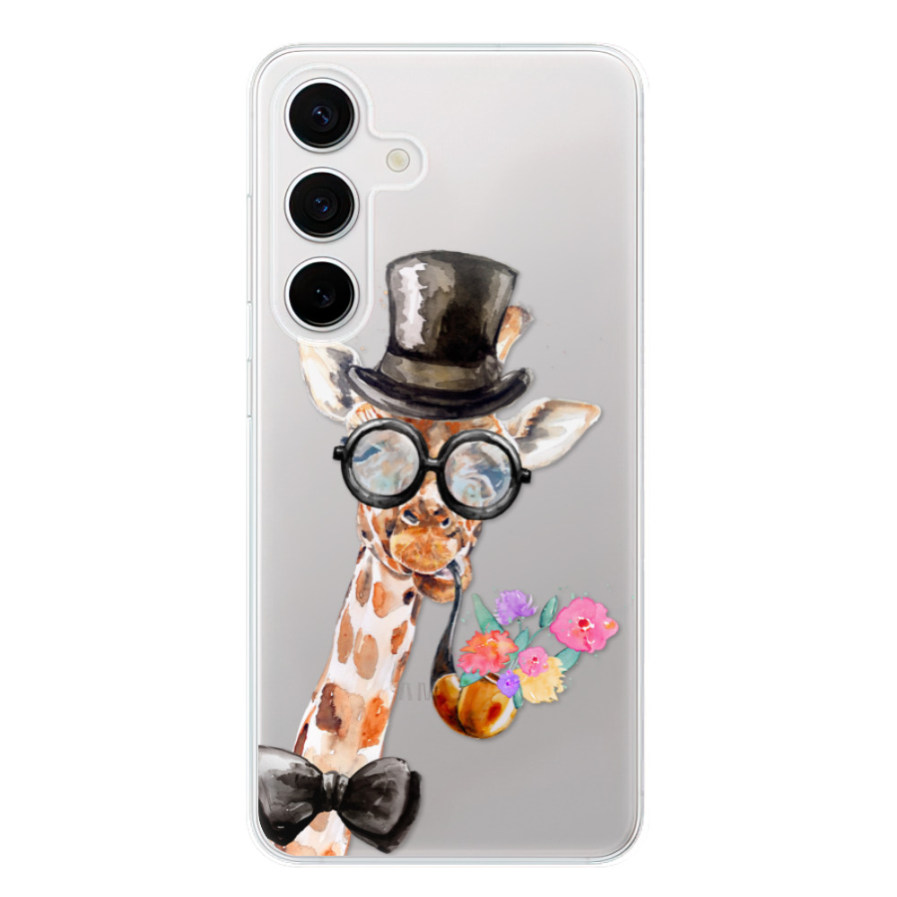 Odolné silikonové pouzdro iSaprio - Sir Giraffe - Samsung Galaxy S24