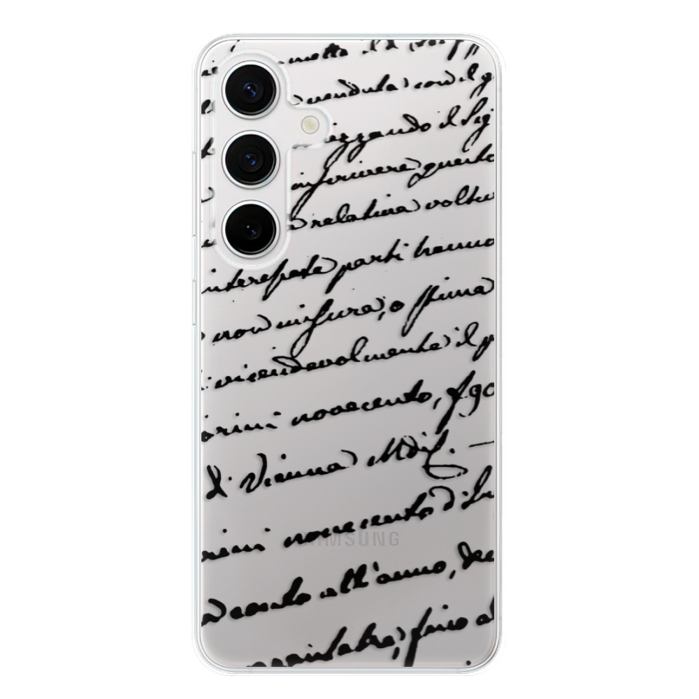 Odolné silikonové pouzdro iSaprio - Handwriting 01 - black - Samsung Galaxy S24