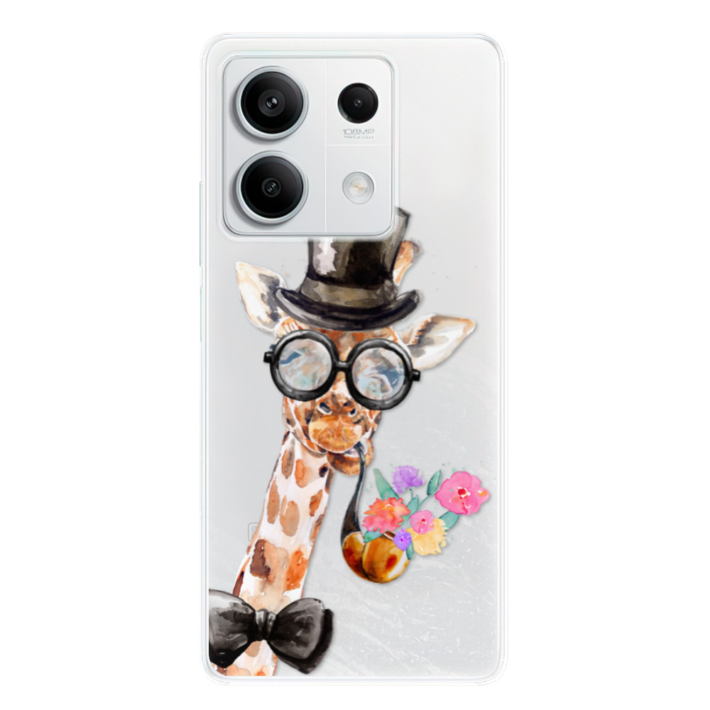 Odolné silikonové pouzdro iSaprio - Sir Giraffe - Xiaomi Redmi Note 13 5G