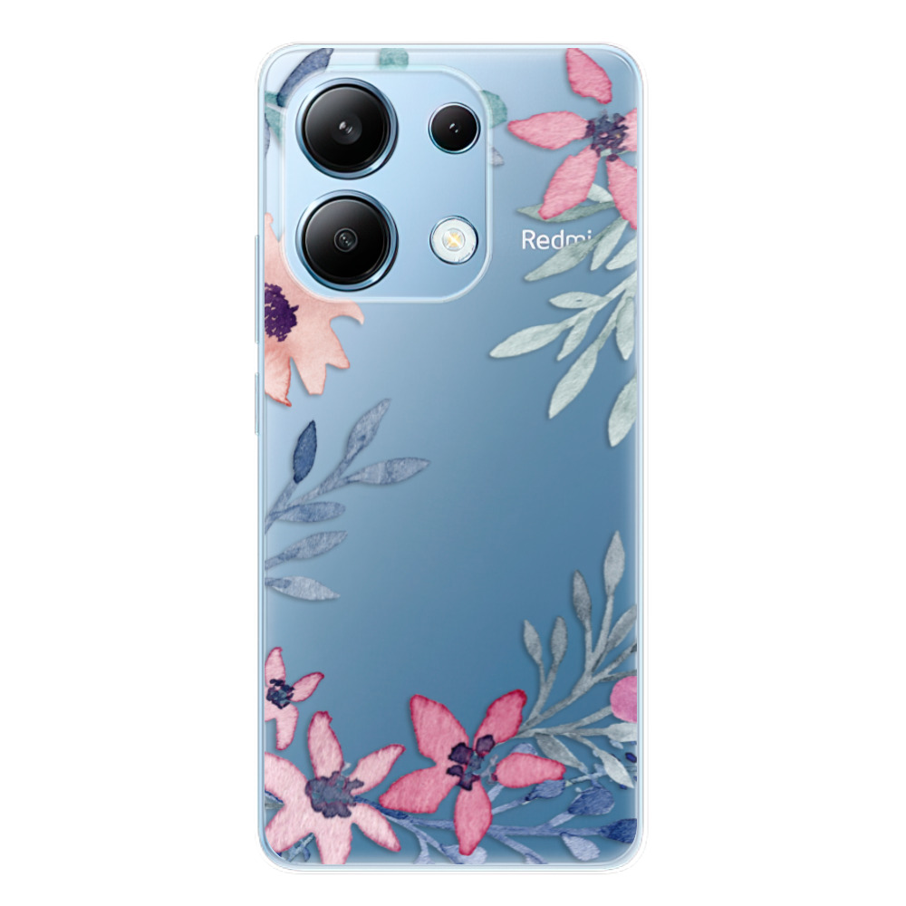 Odolné silikonové pouzdro iSaprio - Leaves and Flowers - Xiaomi Redmi Note 13