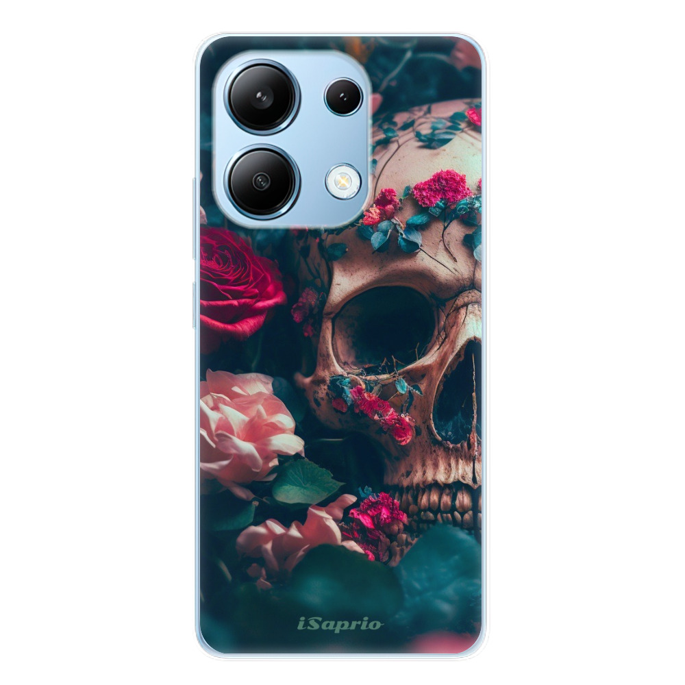 Odolné silikonové pouzdro iSaprio - Skull in Roses - Xiaomi Redmi Note 13