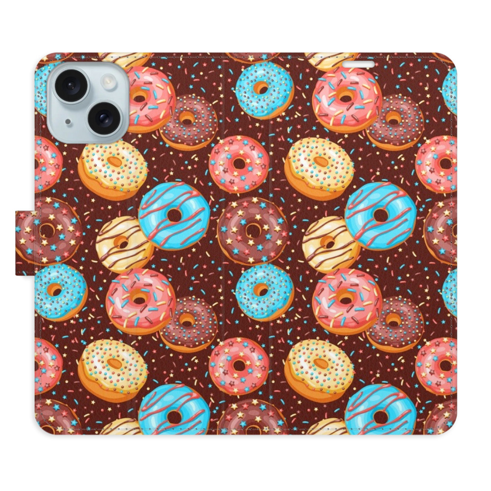 Flipové pouzdro iSaprio - Donuts Pattern - iPhone 15