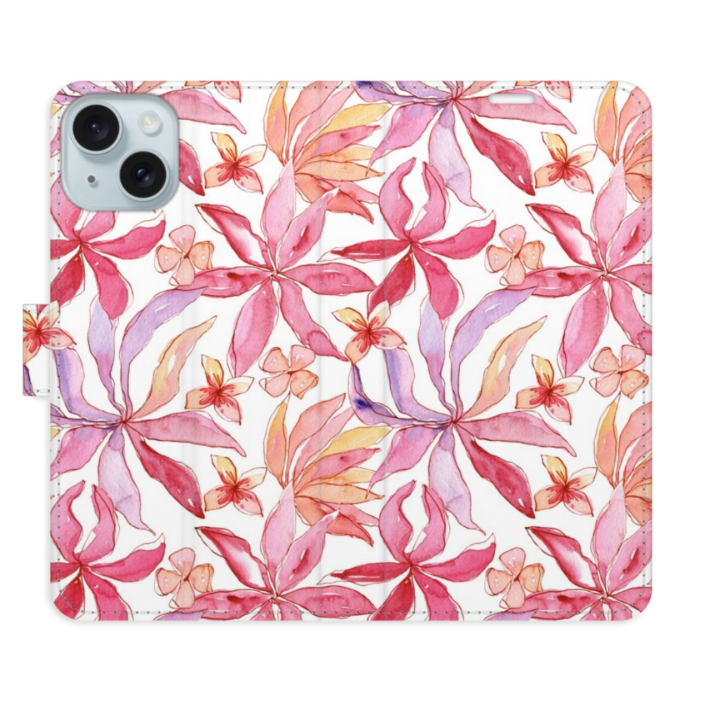 Flipové pouzdro iSaprio - Flower Pattern 10 - iPhone 15 Plus