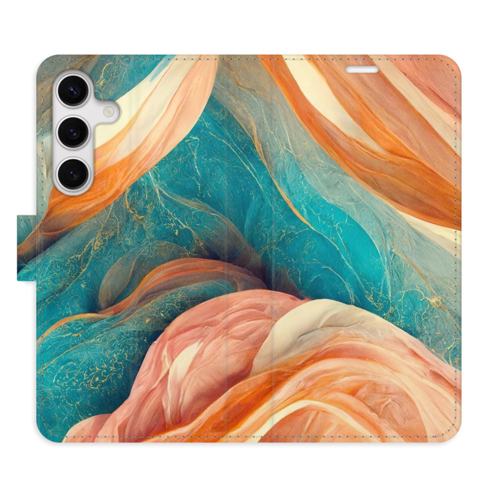 Flipové pouzdro iSaprio - Blue and Orange - Samsung Galaxy S24