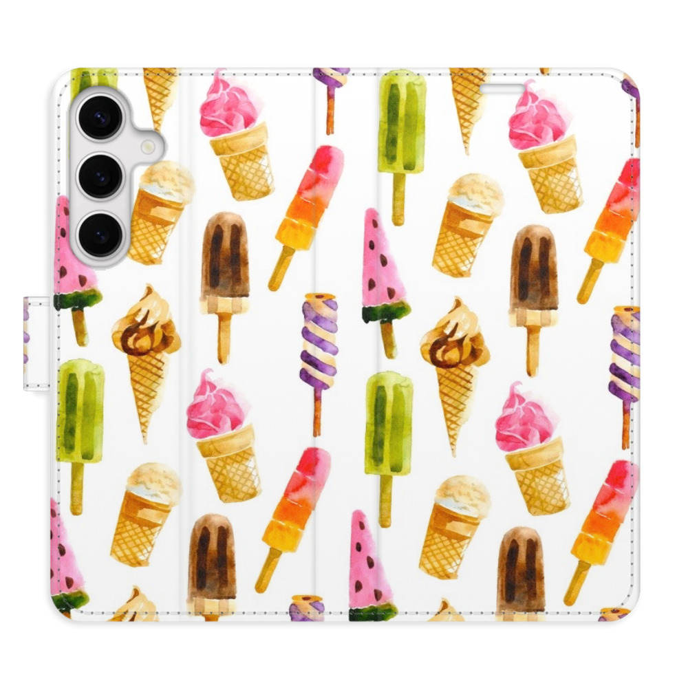 Flipové pouzdro iSaprio - Ice Cream Pattern - Samsung Galaxy S24+