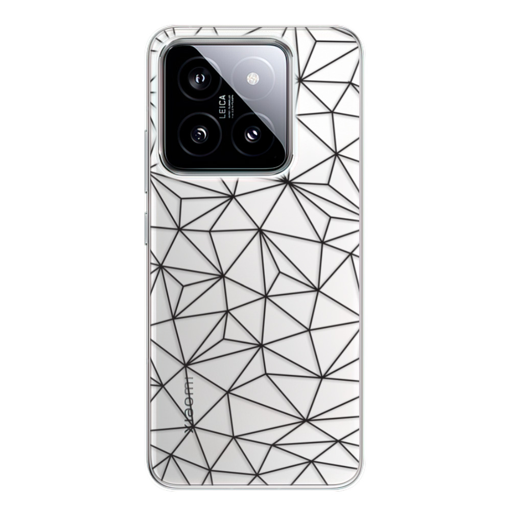 Odolné silikonové pouzdro iSaprio - Abstract Triangles 03 - black - Xiaomi 14