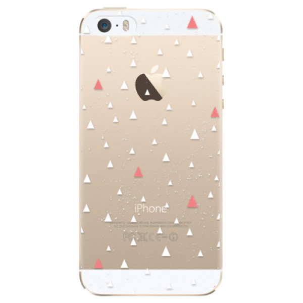 Plastové pouzdro iSaprio - Abstract Triangles 02 - white - iPhone 5/5S/SE