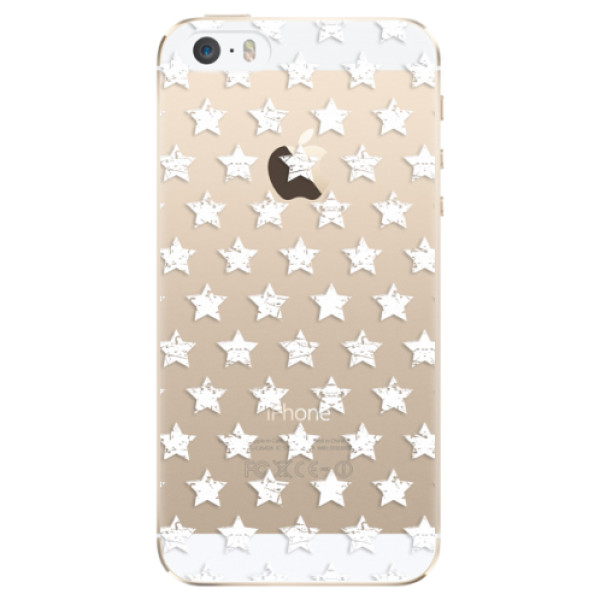 Plastové pouzdro iSaprio - Stars Pattern - white - iPhone 5/5S/SE