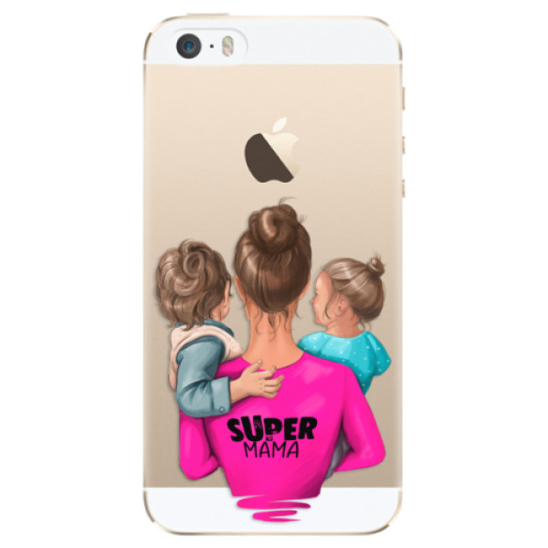 Plastové pouzdro iSaprio - Super Mama - Boy and Girl - iPhone 5/5S/SE