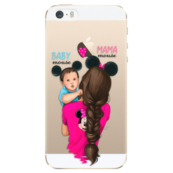 Plastové pouzdro iSaprio - Mama Mouse Brunette and Boy - iPhone 5/5S/SE