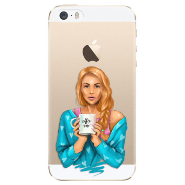 Plastové pouzdro iSaprio - Coffe Now - Redhead - iPhone 5/5S/SE