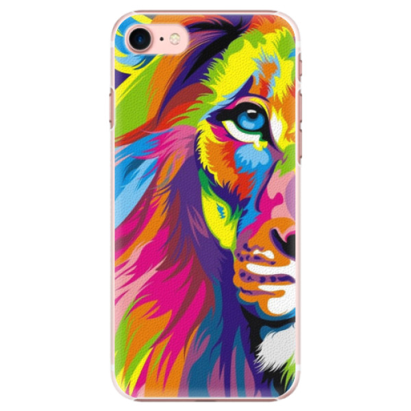 Plastové pouzdro iSaprio Rainbow Lion na mobil Apple iPhone 7 (Plastový obal, kryt, pouzdro iSaprio Rainbow Lion na mobilní telefon Apple iPhone 7)