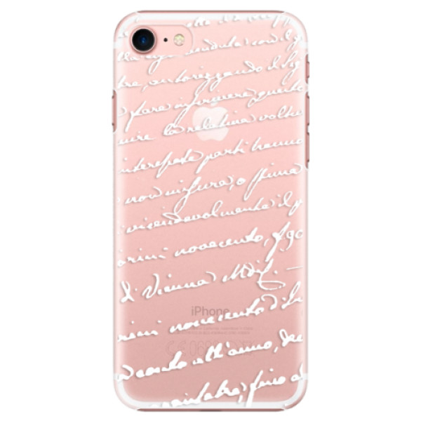 Plastové pouzdro iSaprio - Handwriting 01 - white - iPhone 7
