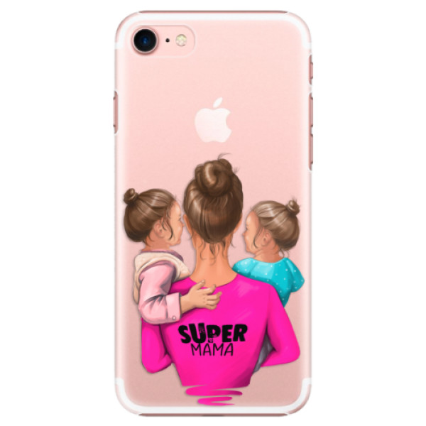 Plastové pouzdro iSaprio - Super Mama - Two Girls - iPhone 7