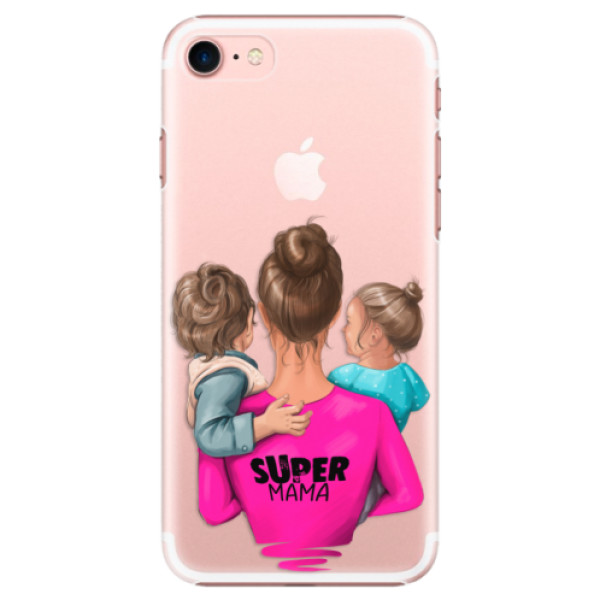 Plastové pouzdro iSaprio - Super Mama - Boy and Girl - iPhone 7