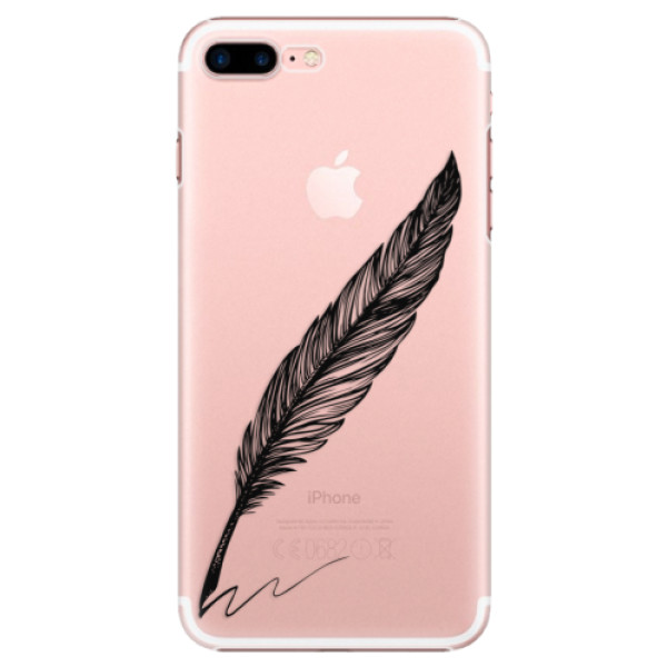 Plastové pouzdro iSaprio - Writing By Feather - black - iPhone 7 Plus