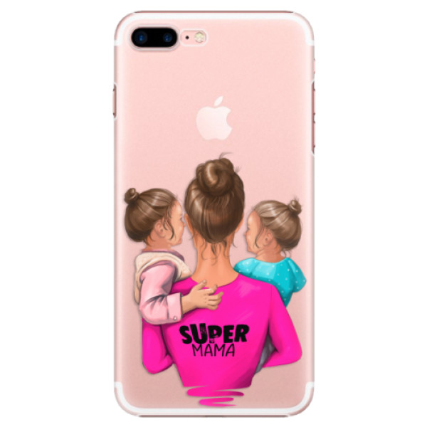 Plastové pouzdro iSaprio - Super Mama - Two Girls - iPhone 7 Plus