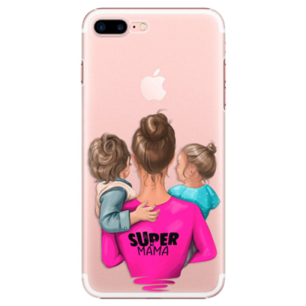 Plastové pouzdro iSaprio - Super Mama - Boy and Girl - iPhone 7 Plus