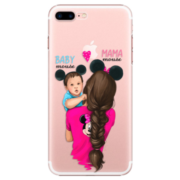 Plastové pouzdro iSaprio - Mama Mouse Brunette and Boy - iPhone 7 Plus