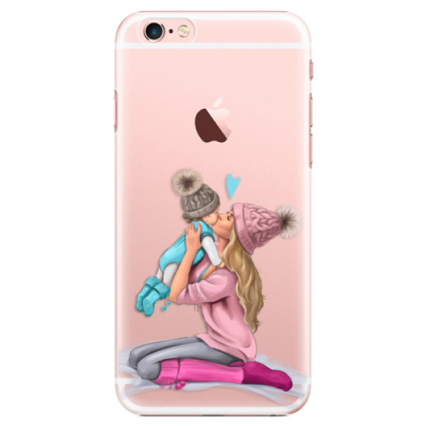Plastové pouzdro iSaprio - Kissing Mom - Blond and Boy - iPhone 6 Plus/6S Plus