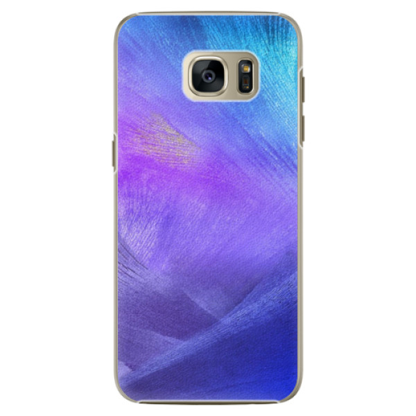 Plastové pouzdro iSaprio purple Feathers na mobil Samsung Galaxy S7 (Plastový obal, kryt, pouzdro iSaprio purple Feathers na mobilní telefon Samsung Galaxy S7)