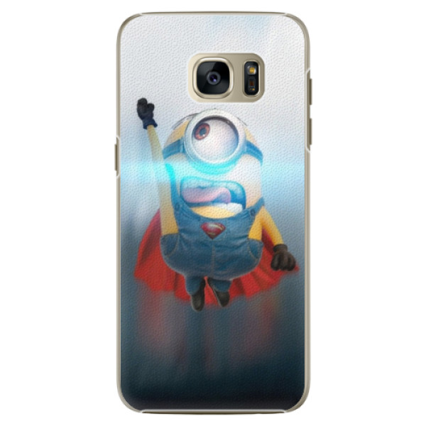Plastové pouzdro iSaprio Mimons Superman 02 na mobil Samsung Galaxy S7 (Plastový obal, kryt, pouzdro iSaprio Mimons Superman 02 na mobilní telefon Samsung Galaxy S7)