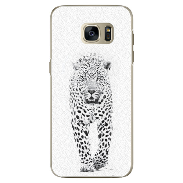 Plastové pouzdro iSaprio white Jaguar na mobil Samsung Galaxy S7 (Plastový obal, kryt, pouzdro iSaprio white Jaguar na mobilní telefon Samsung Galaxy S7)