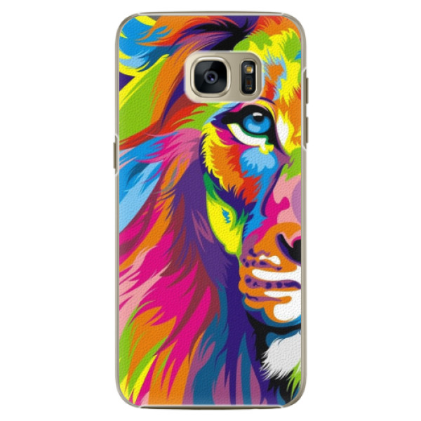 Plastové pouzdro iSaprio - Rainbow Lion - Samsung Galaxy S7