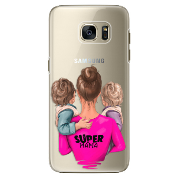 Plastové pouzdro iSaprio - Super Mama - Two Boys - Samsung Galaxy S7