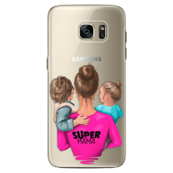 Plastové pouzdro iSaprio - Super Mama - Boy and Girl - Samsung Galaxy S7