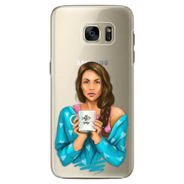 Plastové pouzdro iSaprio - Coffe Now - Brunette - Samsung Galaxy S7