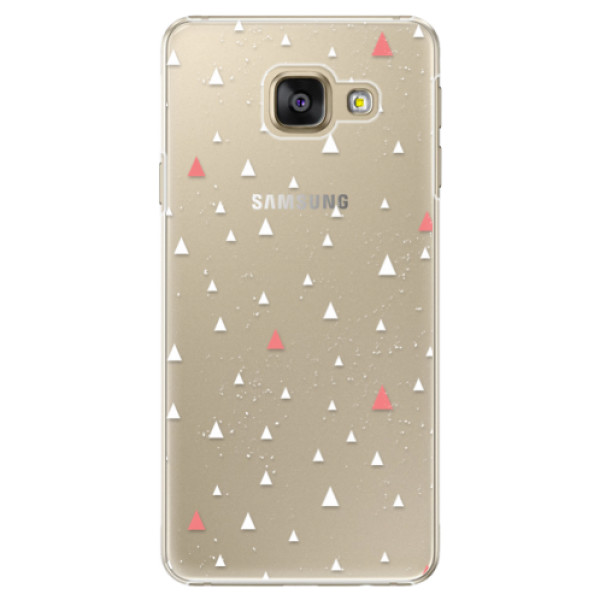 Plastové pouzdro iSaprio - Abstract Triangles 02 - white - Samsung Galaxy A3 2016