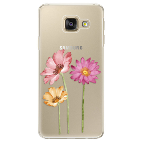 Plastové pouzdro iSaprio - Three Flowers - Samsung Galaxy A3 2016