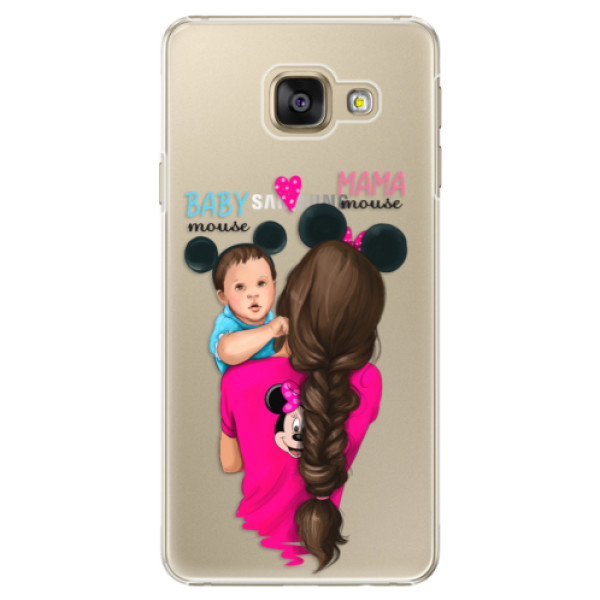 Plastové pouzdro iSaprio - Mama Mouse Brunette and Boy - Samsung Galaxy A3 2016