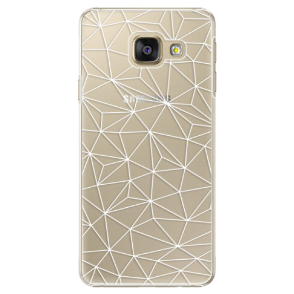 Plastové pouzdro iSaprio - Abstract Triangles 03 - white - Samsung Galaxy A5 2016