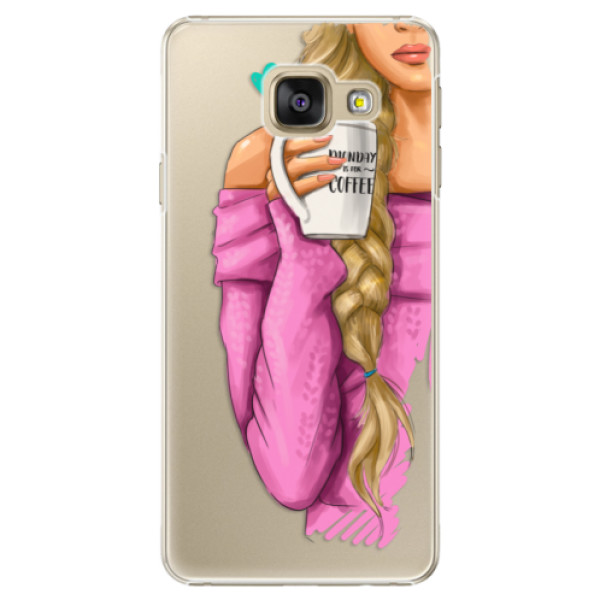 Plastové pouzdro iSaprio - My Coffe and Blond Girl - Samsung Galaxy A5 2016