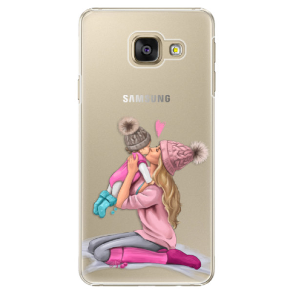 Levně Plastové pouzdro iSaprio - Kissing Mom - Blond and Girl - Samsung Galaxy A5 2016