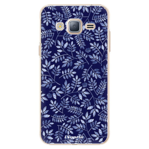 Plastové pouzdro iSaprio Blue Leaves 05 na mobil Samsung Galaxy J3 2016 (Plastový obal, kryt, pouzdro iSaprio Blue Leaves 05 na mobilní telefon Samsung Galaxy J3 2016)