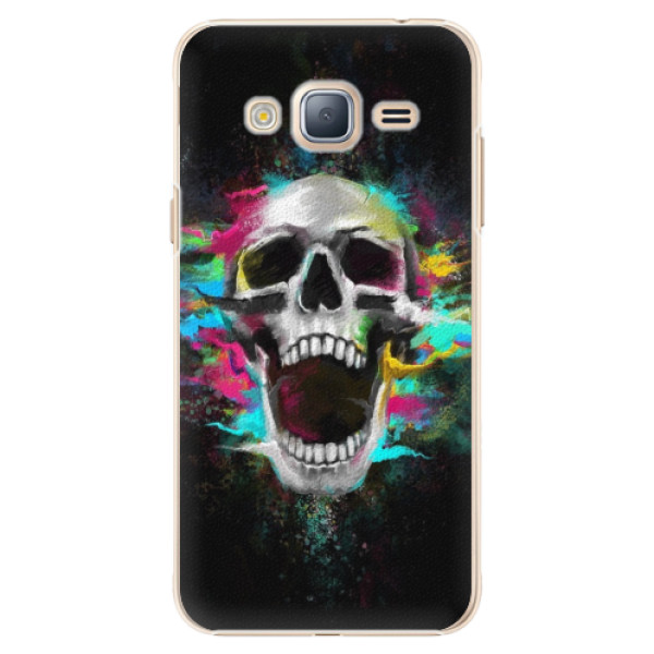 Plastové pouzdro iSaprio Skull in Colors na mobil Samsung Galaxy J3 2016 (Plastový obal, kryt, pouzdro iSaprio Skull in Colors na mobilní telefon Samsung Galaxy J3 2016)