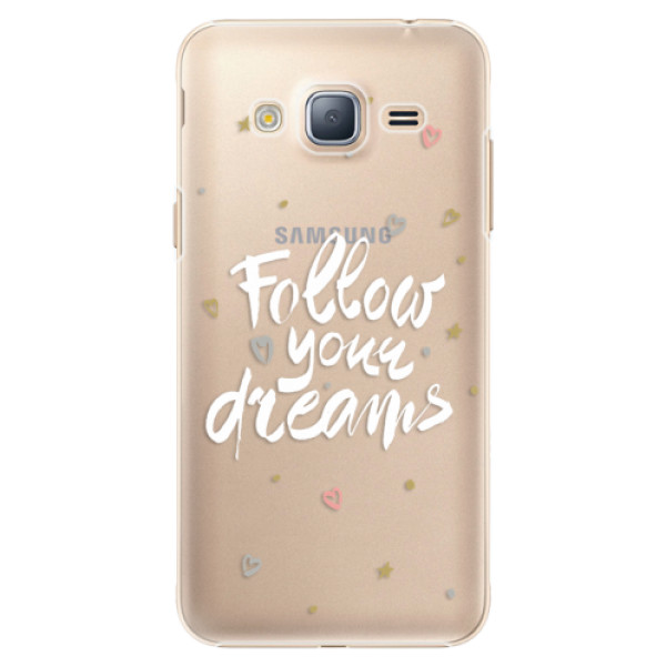 Plastové pouzdro iSaprio - Follow Your Dreams - white - Samsung Galaxy J3 2016