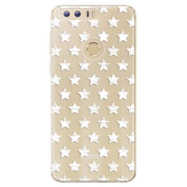 Plastové pouzdro iSaprio - Stars Pattern - white - Huawei Honor 8